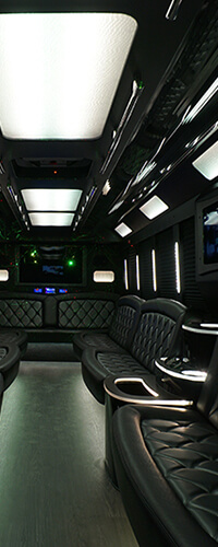limo bus rental interior